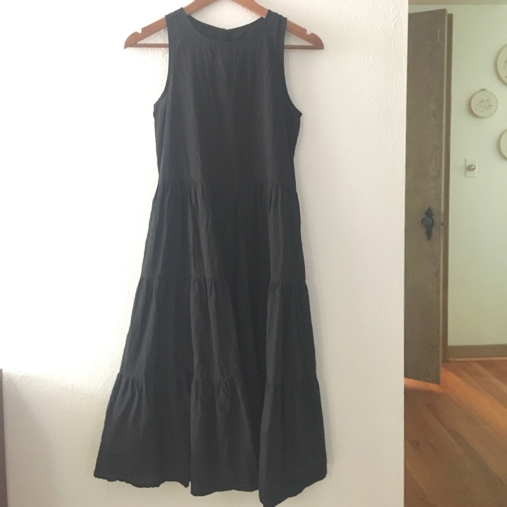 Black tiered summer dress